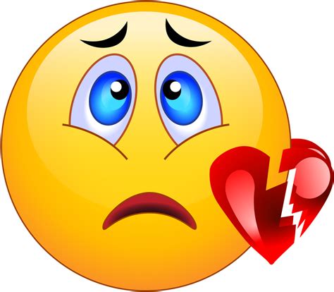 Broken Heart Sad Face Emoji Clipart Full Size Clipart 5503036