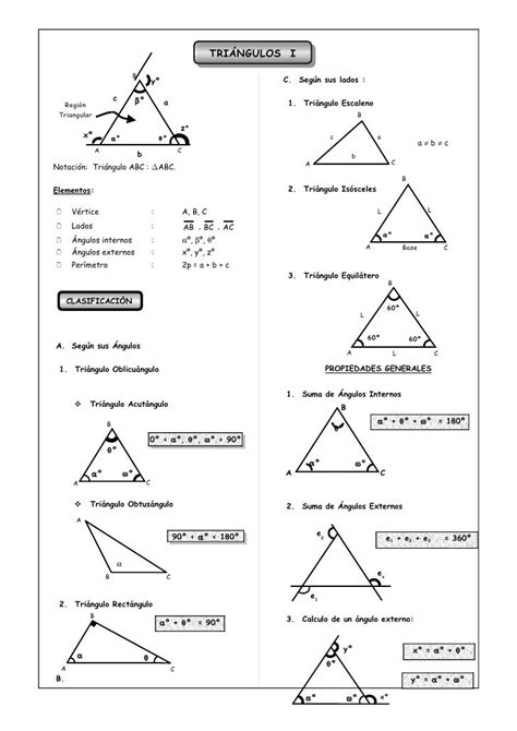 Formulas De Triangulos