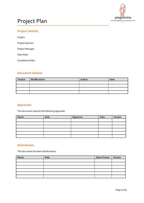 Project Planning Template For Students