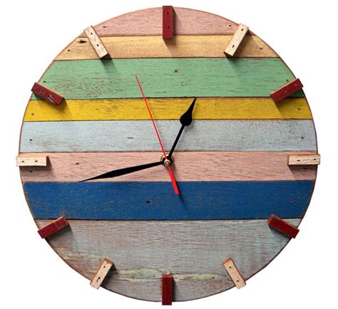 Reclaimed Wood Retro Wall Clocks By Bambeco Visuall