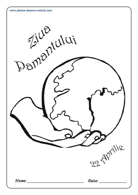 Planeta pamant emanuel_bura galerie desenatori. PLANSE DE COLORAT DE ZIUA PAMANTULUI - 22 Aprilie