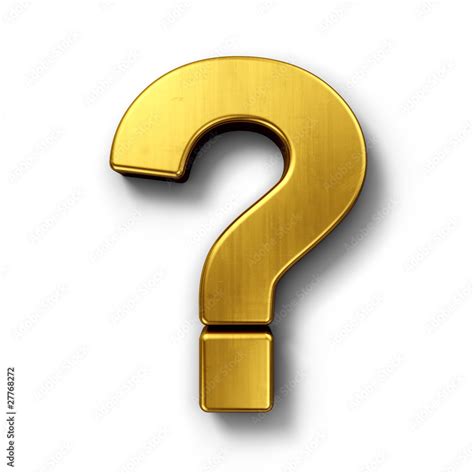 Question Mark Sign In Gold Stock Illustration Adobe Stock
