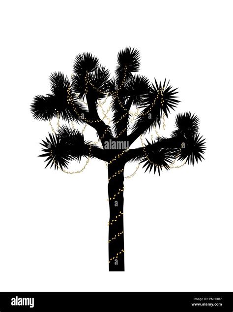 Joshua Trees Silhouette Stock Vector Images Alamy