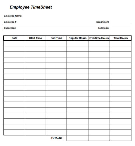 Free 6 Sample Excel Timesheets In Pdf Excel