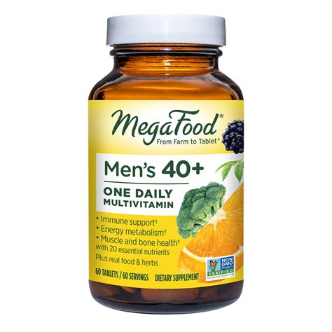 Men Over 40 One Daily Multivitamin For Men Over 40 Megafood