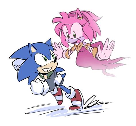 Sonic And Amy The Sonic Sonic The Hedgehog Drawing Sketches