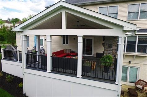 Partial Covered Below Deck Is Solid Custom Timbertech Deckporch