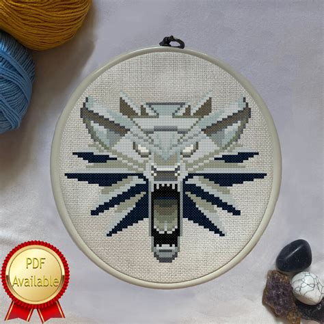 The Witcher Logo Cross Stitch Pattern Pdf Etsy