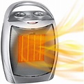 Portable Electric Space Heater with Thermostat, 1500W/750W Safe and ...