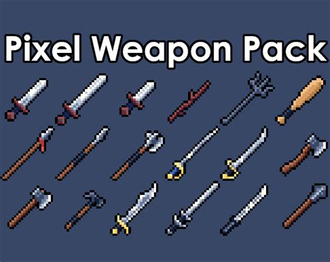 Pixel Weapon Shield Pack By Stealthix