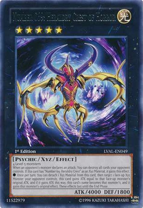 Yugioh Zexal Legacy Of The Valiant Single Card Rare Number C69 Heraldry Crest Of Horror Lval