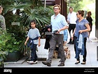 Simon Baker with his sons Claude Blue Baker Harry Friday Baker and ...