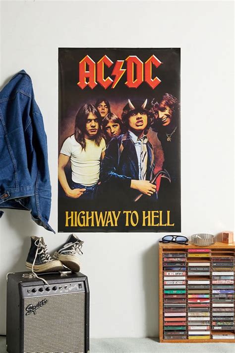 Acdc Highway To Hell Poster Urban Outfitters