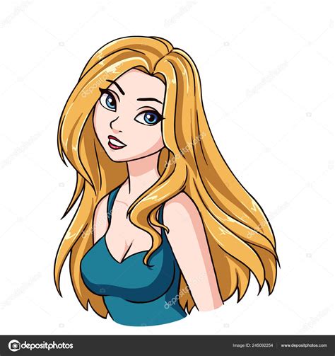 Cartoon With Blonde Hair And Blue Shirt Beautiful