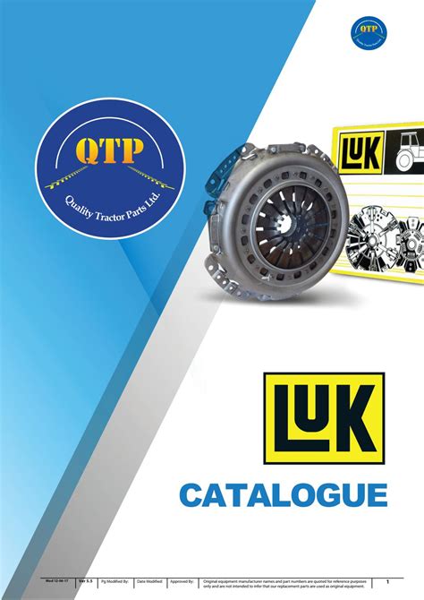 Luk Catalogue By Quality Tractor Parts Issuu