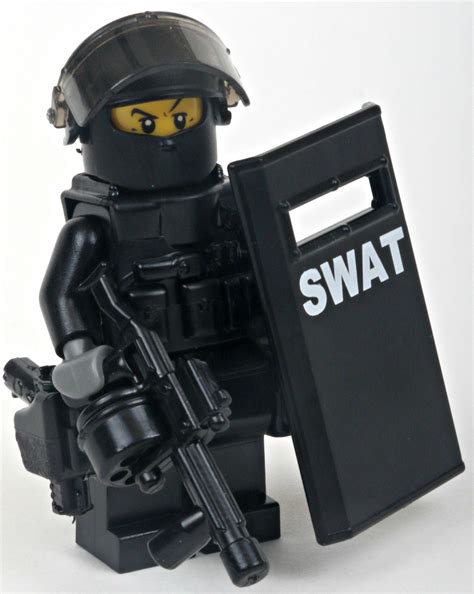 Swat Police Officer Made With Real Lego Minifigure Parts Toys