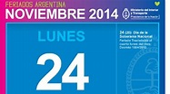 ¿Por qué es feriado el 24 de noviembre?