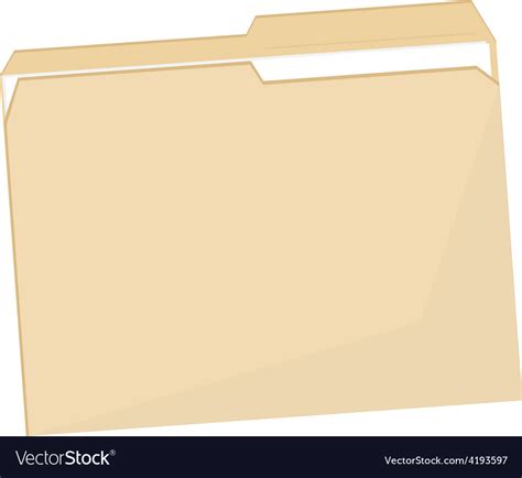 Empty File Folder Royalty Free Vector Image Vectorstock