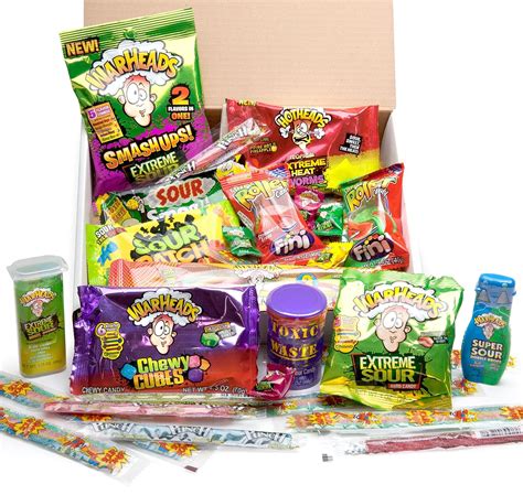 Extreme Sour Candy Assortment Filled With 42 Individual