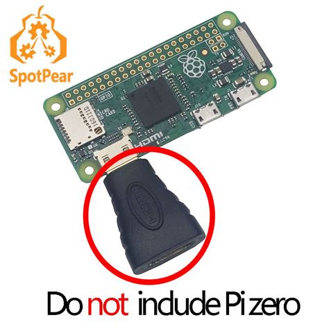 Raspberry Pi Zero Pi0 W Mini Hdmi To Standard Hdmi Adapter Demo Board