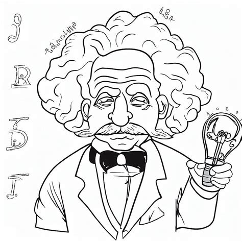 Dibujos De Lindo Albert Einstein Para Colorear Para Colorear Pintar E
