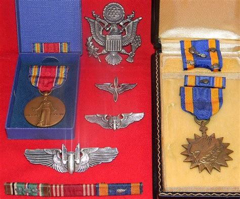 Air Force Medals And Sterling Aerial Gunner Wings Air Force Medals Oak