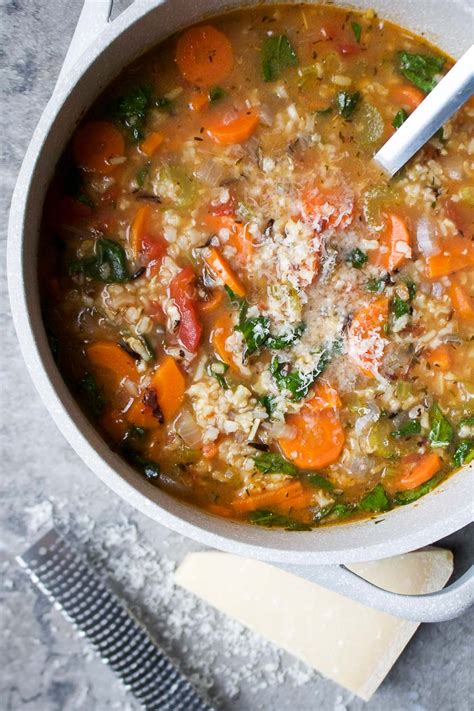 easy vegetable soup with wild rice stephanie kay nutrition