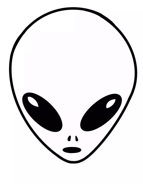 Coloring Page Classic Alien Head Color The World