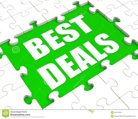 Best Deals Puzzle Shows Great Deal Promotion Or Bargain Royalty Free ...