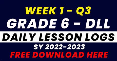 WEEK 1 GRADE 6 DAILY LESSON LOG Q3 The Teacher S Craft