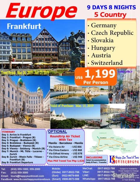 Reliance hub services — travel package. 9D8N Europe 5 Countries Package | Travel Services/Tours ...