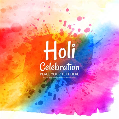 Happy Holi Indian Spring Festival Of Colors Background 382022 Vector