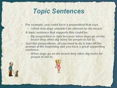 This kind of writing is a genuine key to learning argumentative skills. Topic Sentences - YouTube