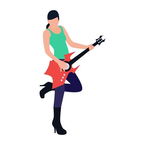 Female Rock Star Vector Art At Vecteezy