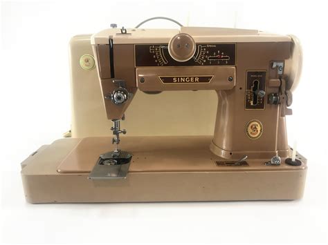 Vintage Singer 401a Sewing Machine 1959 Slant O Matic With Carrying
