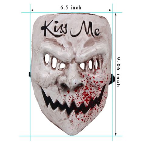 The Purge Election Year Kiss Me Horror Mask Halloween Adults Etsy