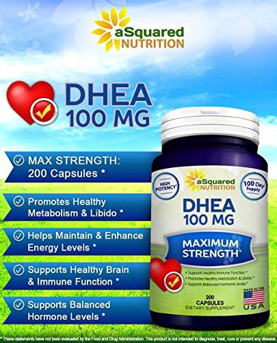 pure dhea 100mg max strength 200 capsules to promote balanced hormone levels for women and men