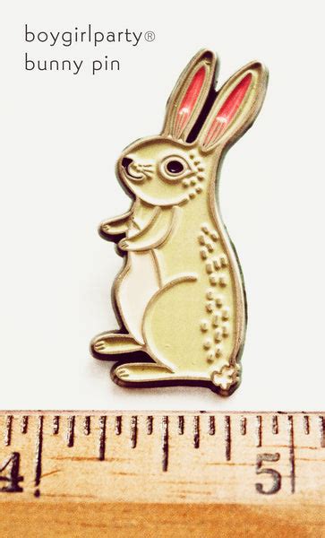 Bunny Pin Rabbit Pin Bunny Enamel Pin By Boygirlparty The