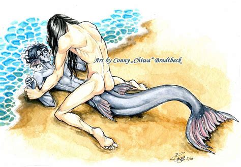 rule 34 anal anal sex beach connychiwa gay human interspecies male mermaid merman penetration