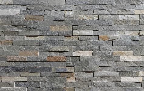 Grey Stone Wall Background Horizontal Stacked Concrete
