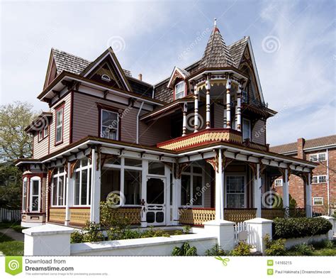 Colorful Victorian Style House Stock Image Image Of Wood