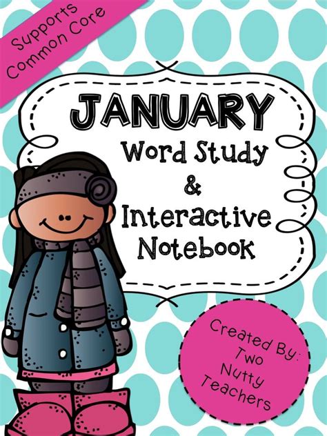 Word Study And Interactive Notebook January Word Study Words