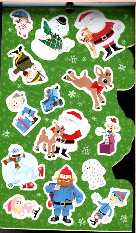 Holiday Christmas Sticker Books Rudolph Shaped Sticker Pad 4 Assorted