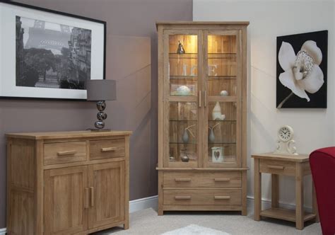 Homestyle Opus Oak Glass Display Cabinet Casamo Love Your Home