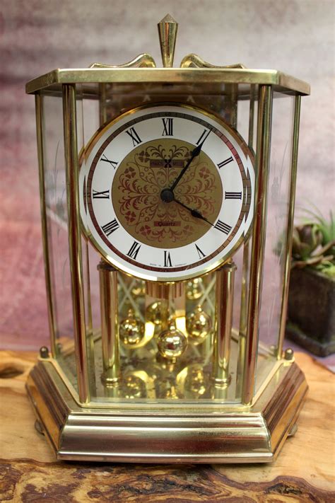 Vintage Howard Miller Quartz Carriage Mantel Clock 105 Etsy