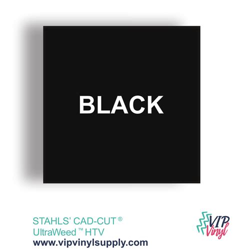 Black Heat Transfer Vinyl Stahls Cad Cut Ultraweed 12 X 15 Htv