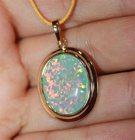 Fire Opal Necklace Pendant Gemstone Gold Plate Jewelry Chic Evening