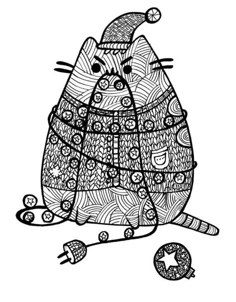 Pusheen For Adults Coloring Page Download Print Or Color Online For Free