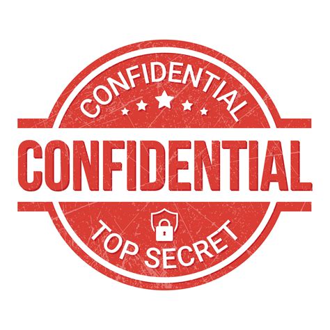 Confidential Rubber Stamp Confidential Seal Confidential Badge Top