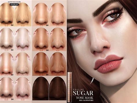 Pralinesims Sugar Nose Mask N03 Sims 4 Sims 4 Tattoos The Sims 4 Skin